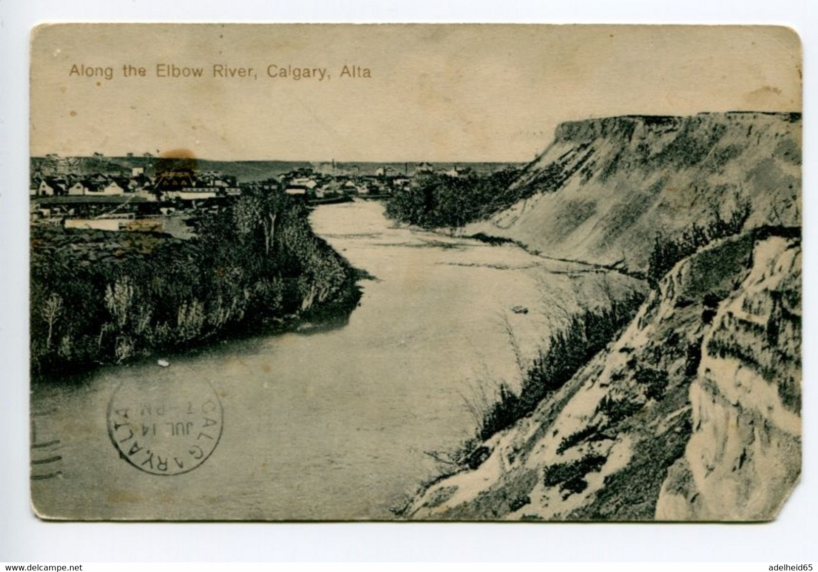 016M/ Along The Elbow River Calgary 1912 To Bruce County ONT - Calgary