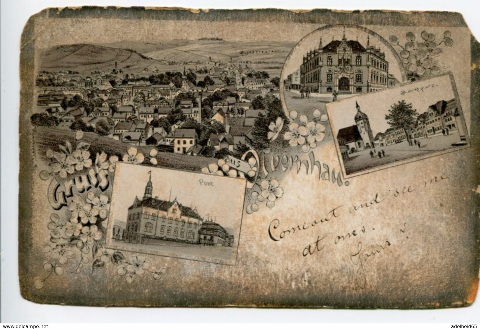 016M/ Selten, Rare, Litho Gruss Aus Olbernhau 1902 Deutsche Reischpost, Private Mailing Card - Olbernhau