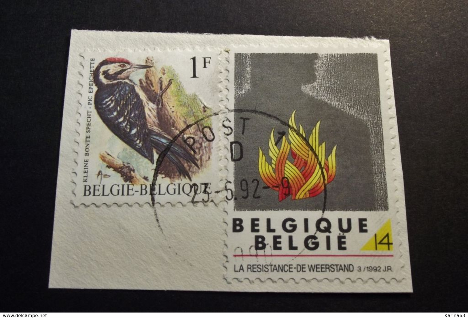 Belgie Belgique  -  Militaire Poststempel 4090 - Post 1 Op Fragment - Marques D'armées