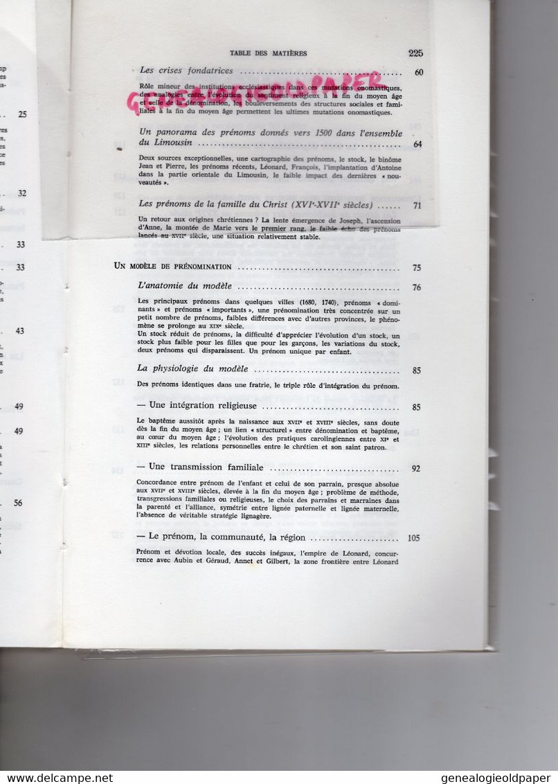 87-19-23- LIMOGES- LEONARD MARIE JEAN ET LES AUTRES-PRENOMS LIMOUSINS DEPUIS UN MILLENAIRE- LOUIS PROUAS-BARRIERE - Limousin