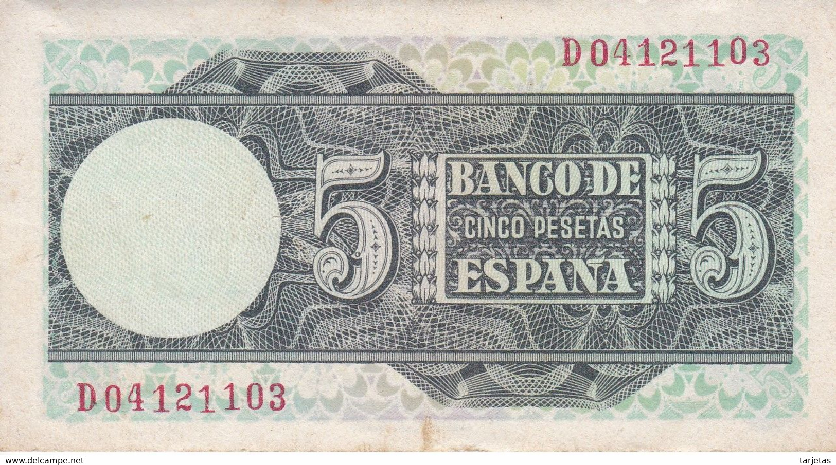BILLETE DE ESPAÑA DE 5 PTAS DEL 1948 SERIE D CALIDAD MBC (VF) (BANKNOTE) - 5 Peseten