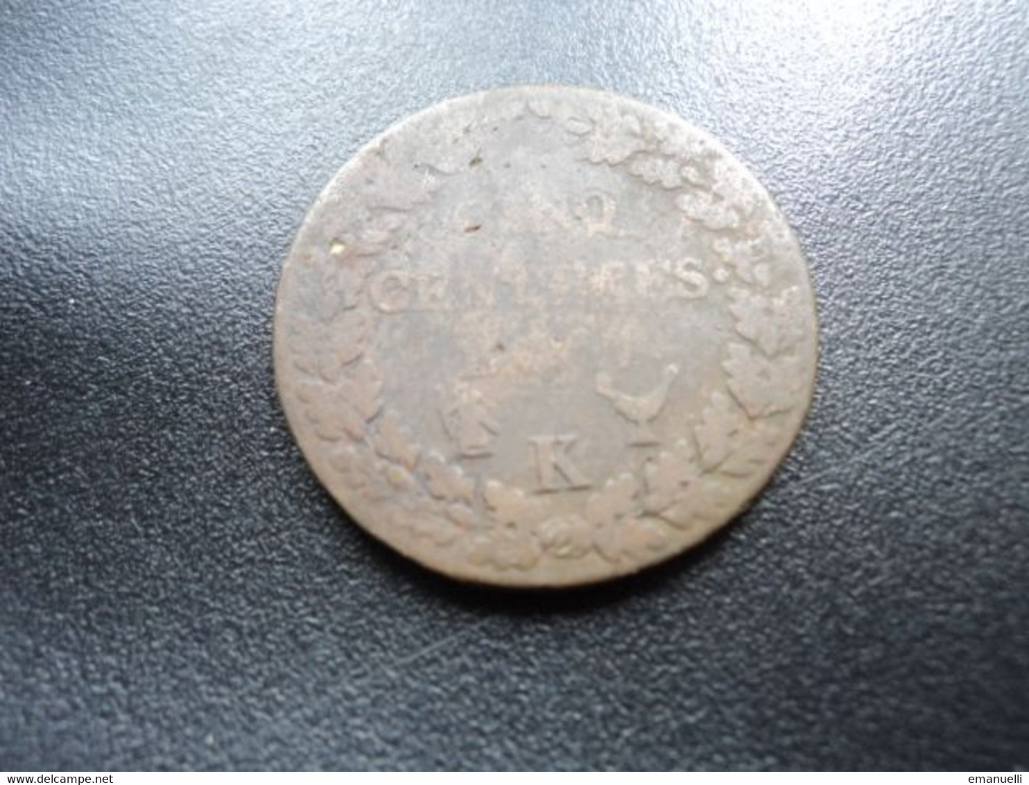 FRANCE : CINQ CENTIMES  L'AN 7 K  *  F.115 / G.126 / KM 640.8     B+ - 1795-1799 French Directory