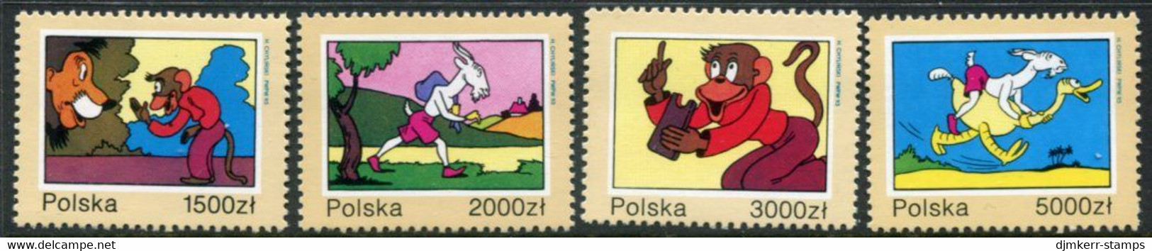 POLAND 1993 Makuszynski Book Illustrations  Michel 3452-55 - Neufs