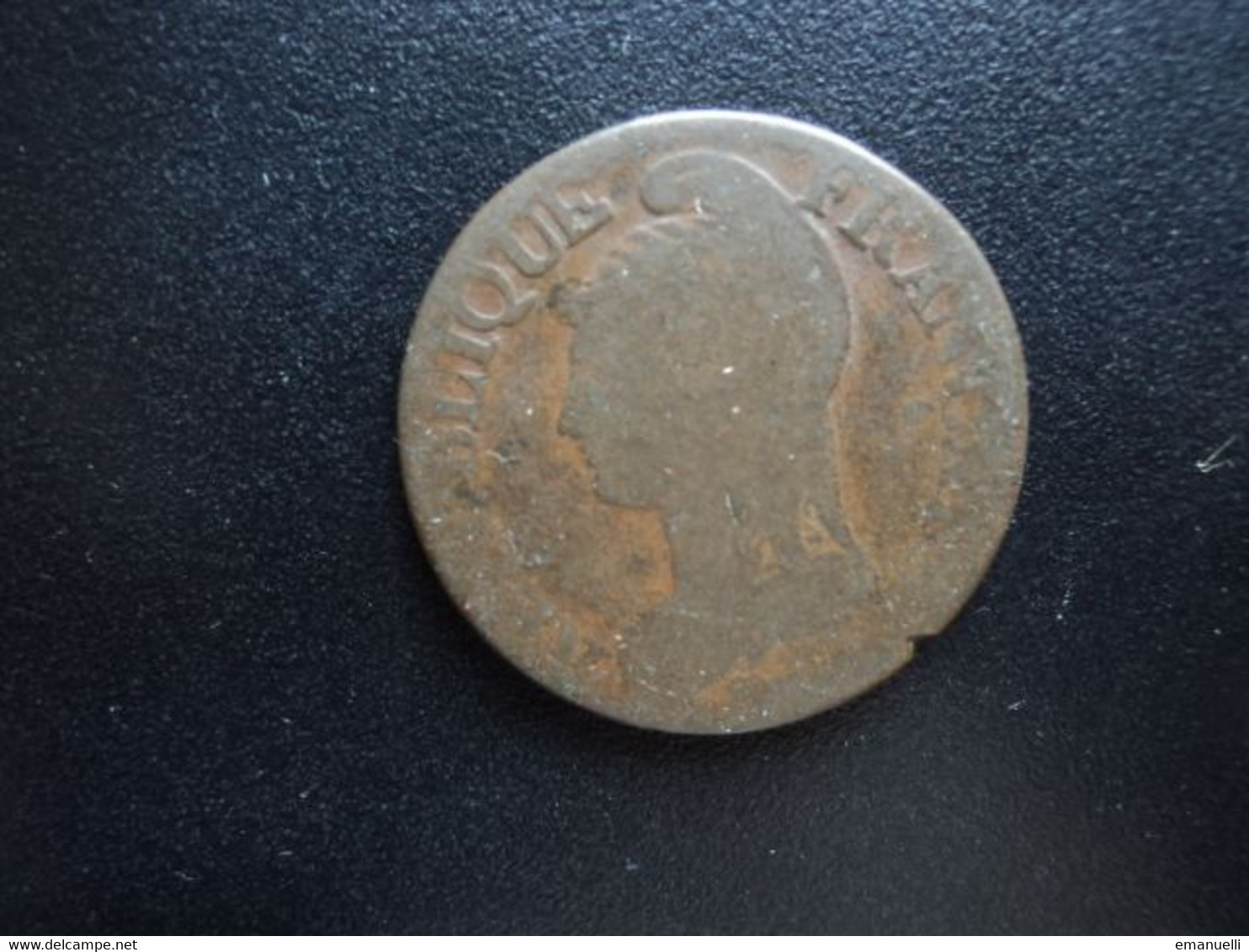 FRANCE : CINQ CENTIMES  L'AN 8 / 5 AA / T Dauphin / Ancre  *  F.115;57 / G.126a / KM 640.2     B 8 ** - 1795-1799 French Directory