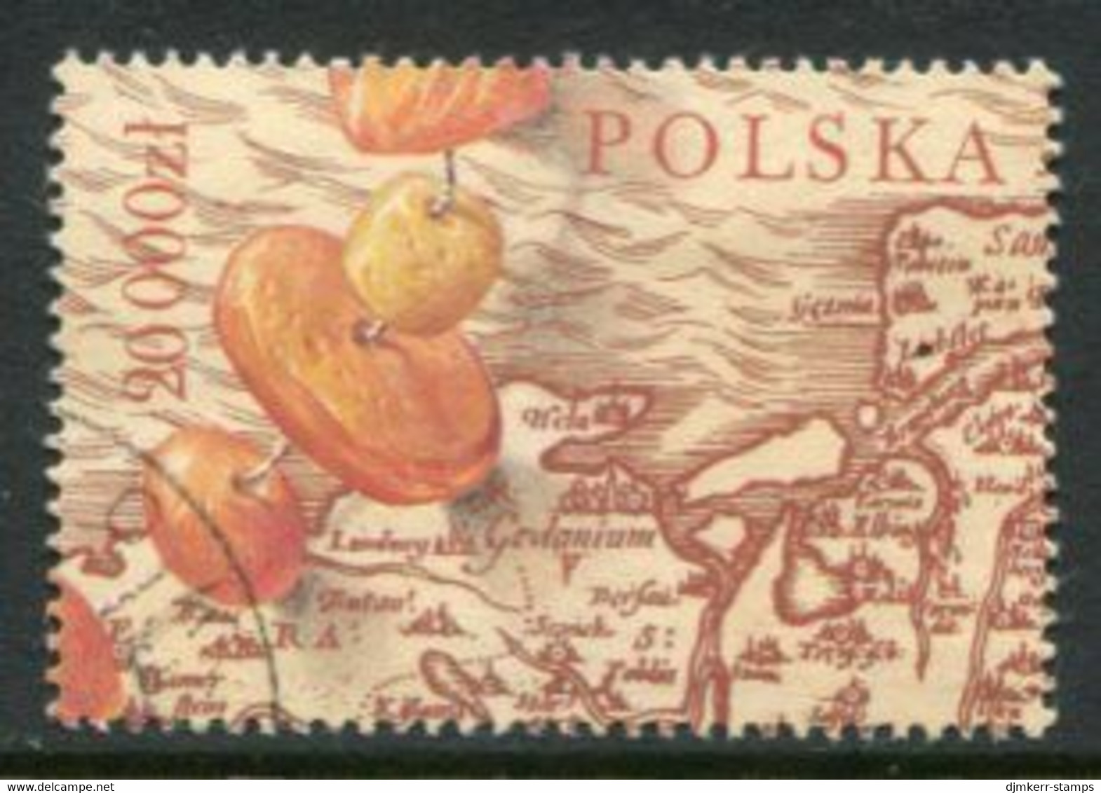 POLAND 1993 POLSKA Philatelic Exhibition; Amber Road Single Ex Block Used.  Michel 3430 - Gebraucht
