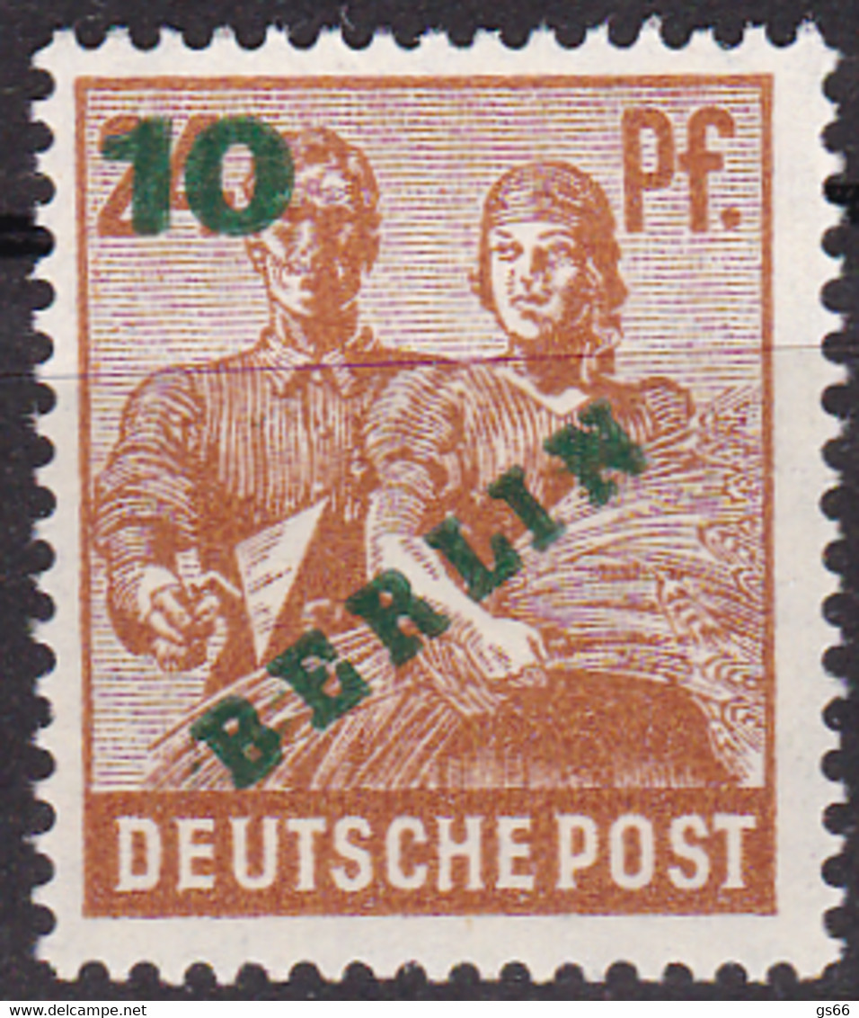 Berlin, 1949, 65, MNH **.  Grünaufdruck - Ungebraucht