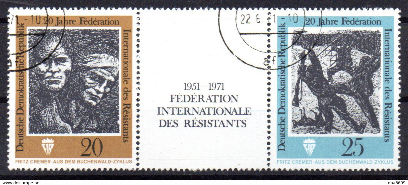 (DDR-BM1) DDR "20 Jahre Internationale Förderation Der Widerstandskämpfer (FIR)" Dreierstr. Mi 1680/81 Sauber Gestempelt - Used Stamps