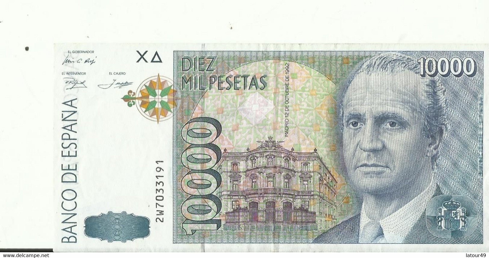 BANCO DE ESPANA 10000   PESETAS   1992 Tres Bon Etat - [ 4] 1975-… : Juan Carlos I