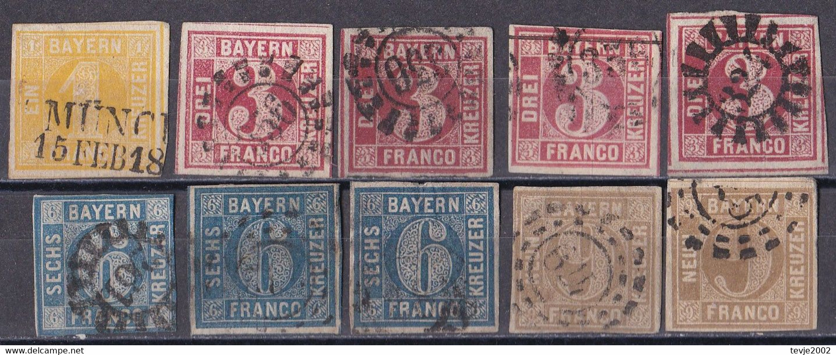 Altdeutschland Bayern 1862 - Mi.Nr. 8 - 11 - Gestempelt Used - Otros & Sin Clasificación