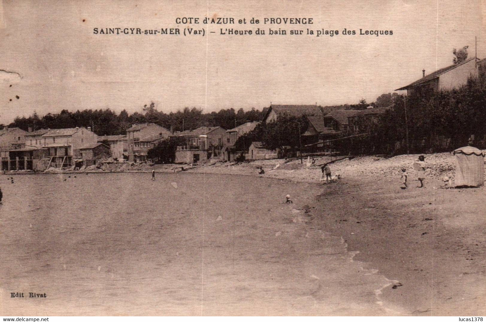 83 /SAINT CYR SUR MER  / L HEURE DU BAIN SUR LA PLAGE DES LECQUES - Les Lecques