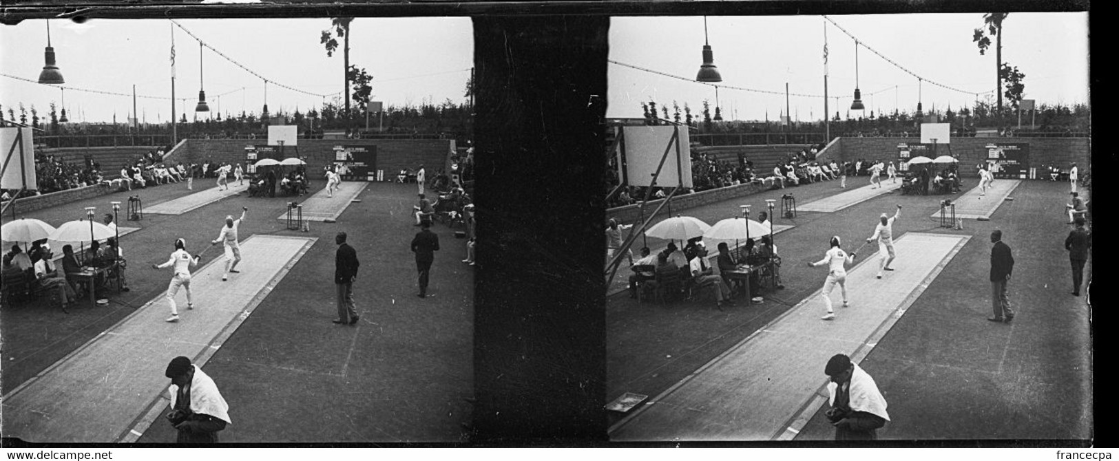 11 Plaques Photos Verre - JEUX OLYMPIQUES DE BERLIN  1936 - Compétition D'Escrime - - Plaques De Verre
