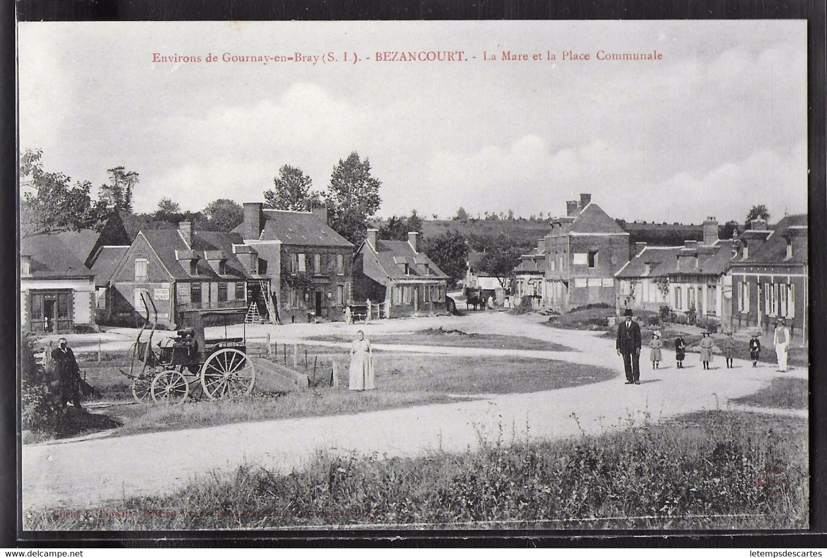 CPA 76 - Bezancourt, La Mare Et La Place Communale - Other & Unclassified