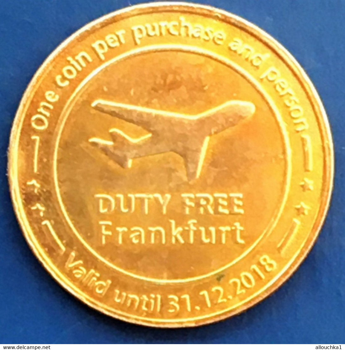 Exclusive At Frankfurt Airport-Frankfort Aéroport-Duty Free One Coin Per Purchase And Person-Valid Limit 31-12-2018--2€ - Profesionales/De Sociedad