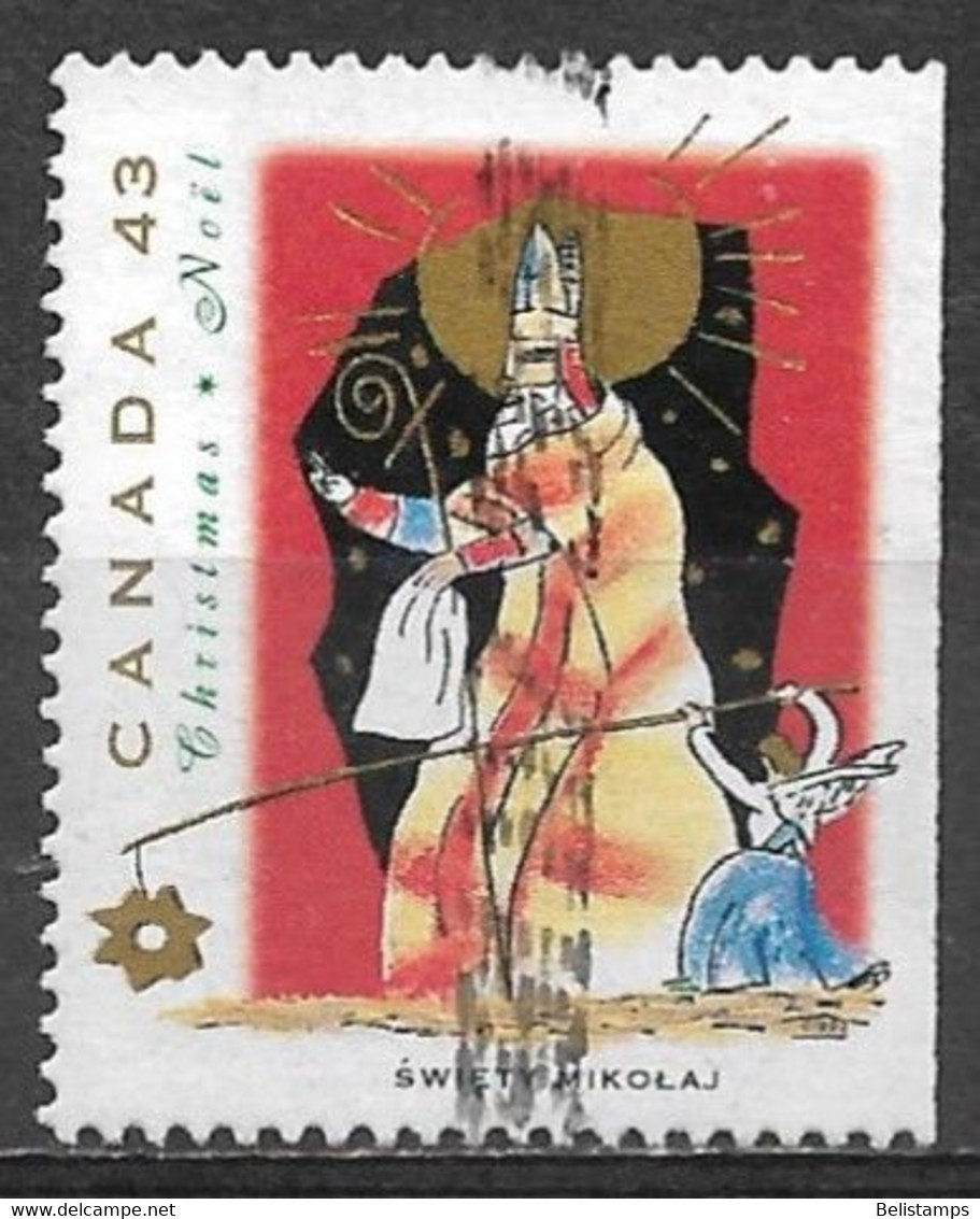 Canada 1993. Scott #1499a Single (U) Christmas, Swiety Mikolaj - Sellos (solo)