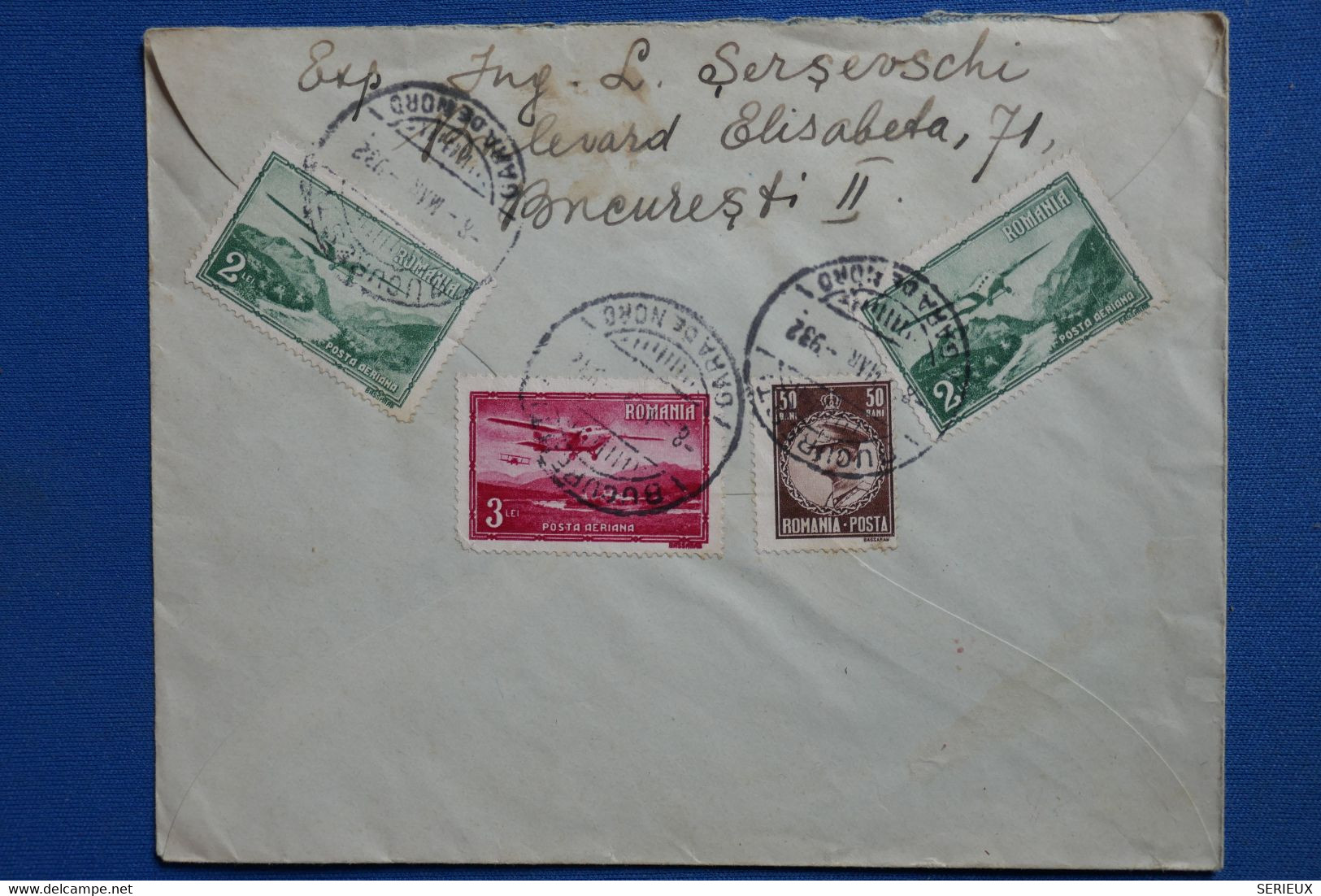 Y11 ROUMANIE BELLE LETTRE    1932 POSTE  AERIENNE BUCAREST POUR  L AUTRICHE  + AFFRANCHISSEMENT INTERESANT - Cartas & Documentos