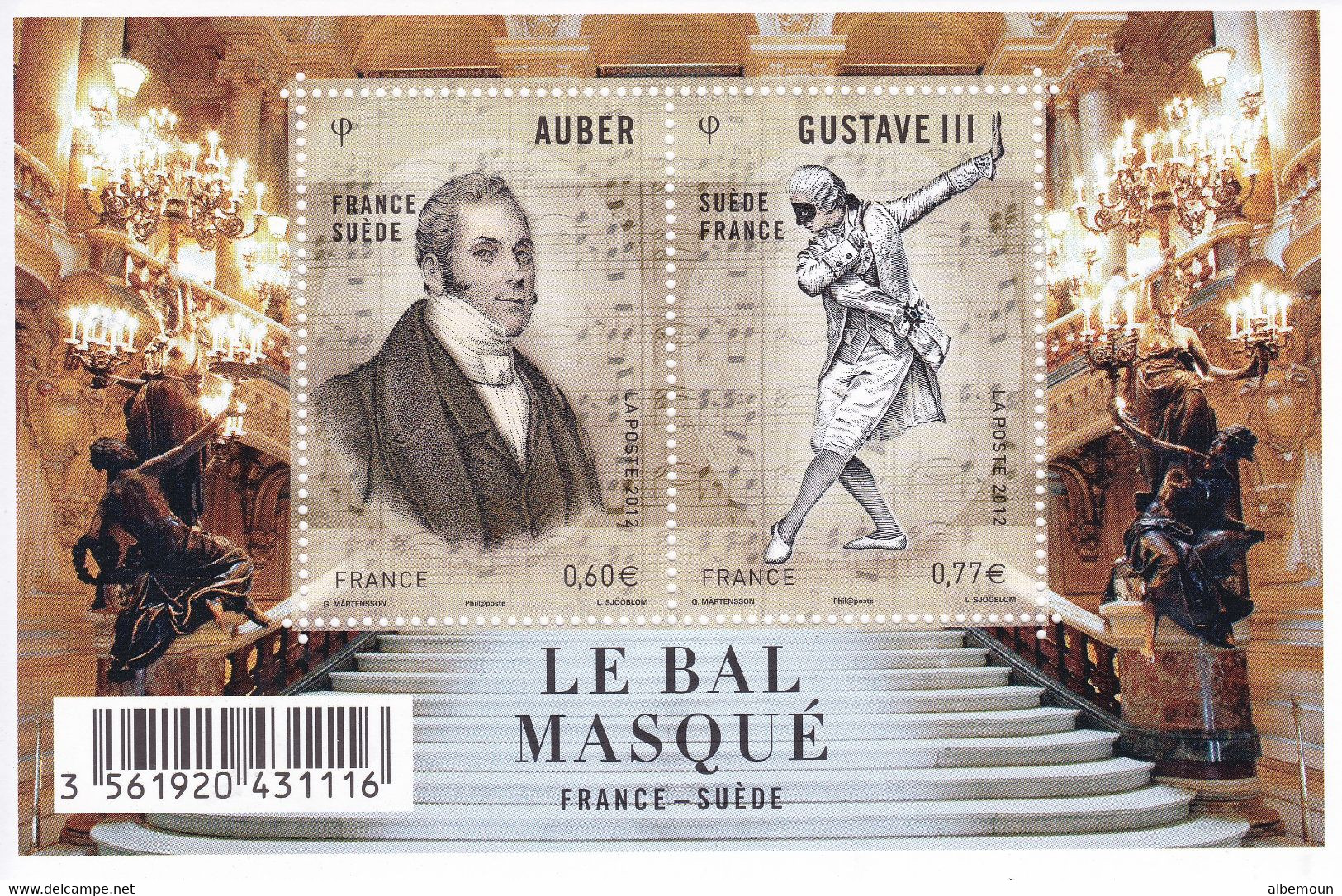 France 2012 Bloc Feuillet Le Bal Masqué France-Suède Auber Gustave III - Mint/Hinged