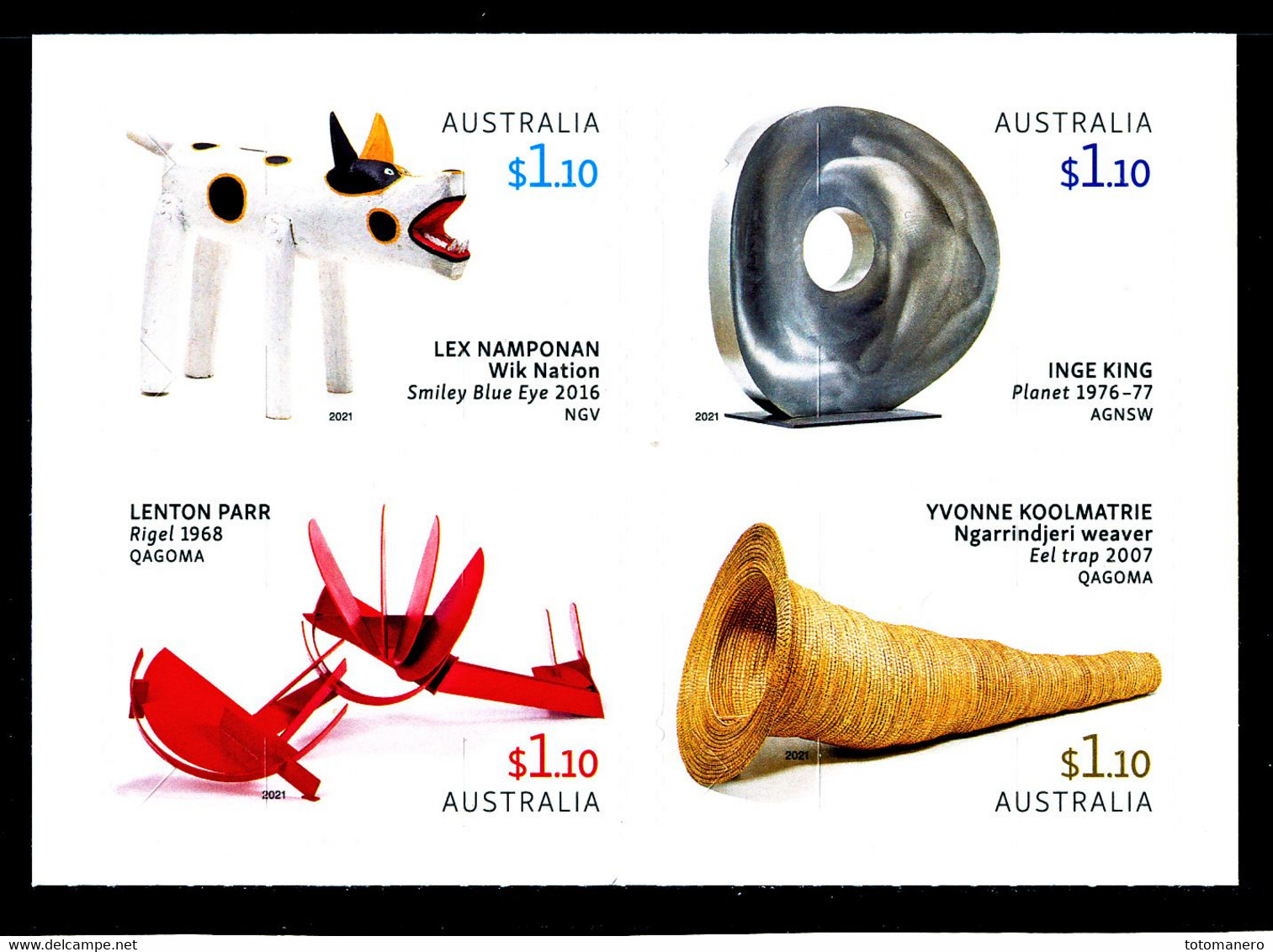 AUSTRALIA 2021 - Australian Contemporary Sculpture Self-Adhesive Stamps** - Nuovi