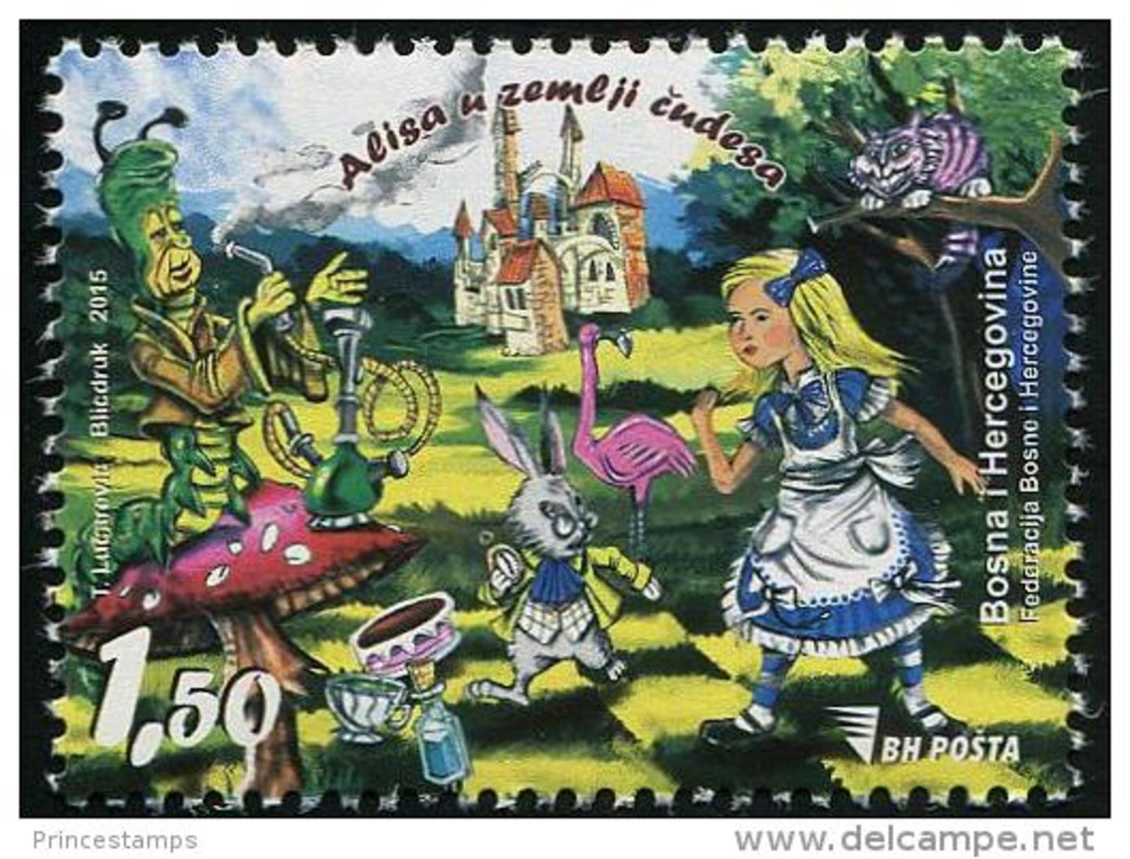 Bosnia & Herzegovina (2015) - Set -  / Tales - Legends - Children - Mushrooms - Literacy - Alice In Wonderland - Verhalen, Fabels En Legenden