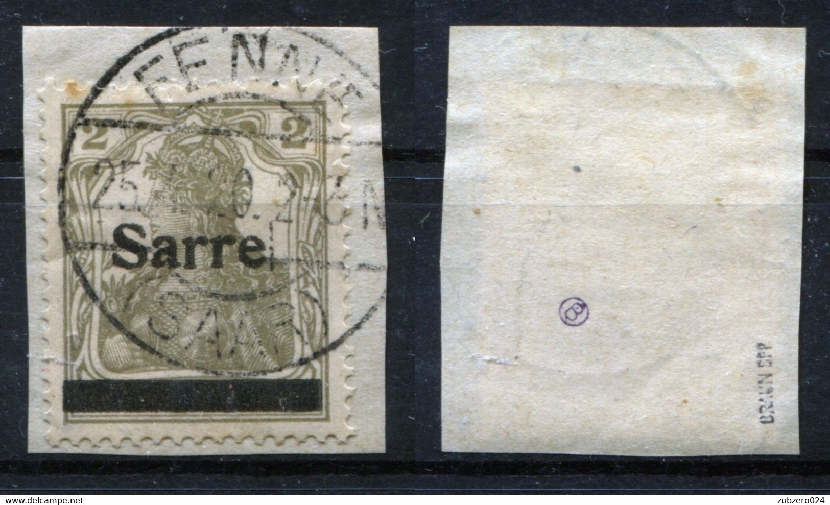 Saargebiet Michel-Nr. 1I Vollstempel Auf Briefstück - Geprüft - Used Stamps