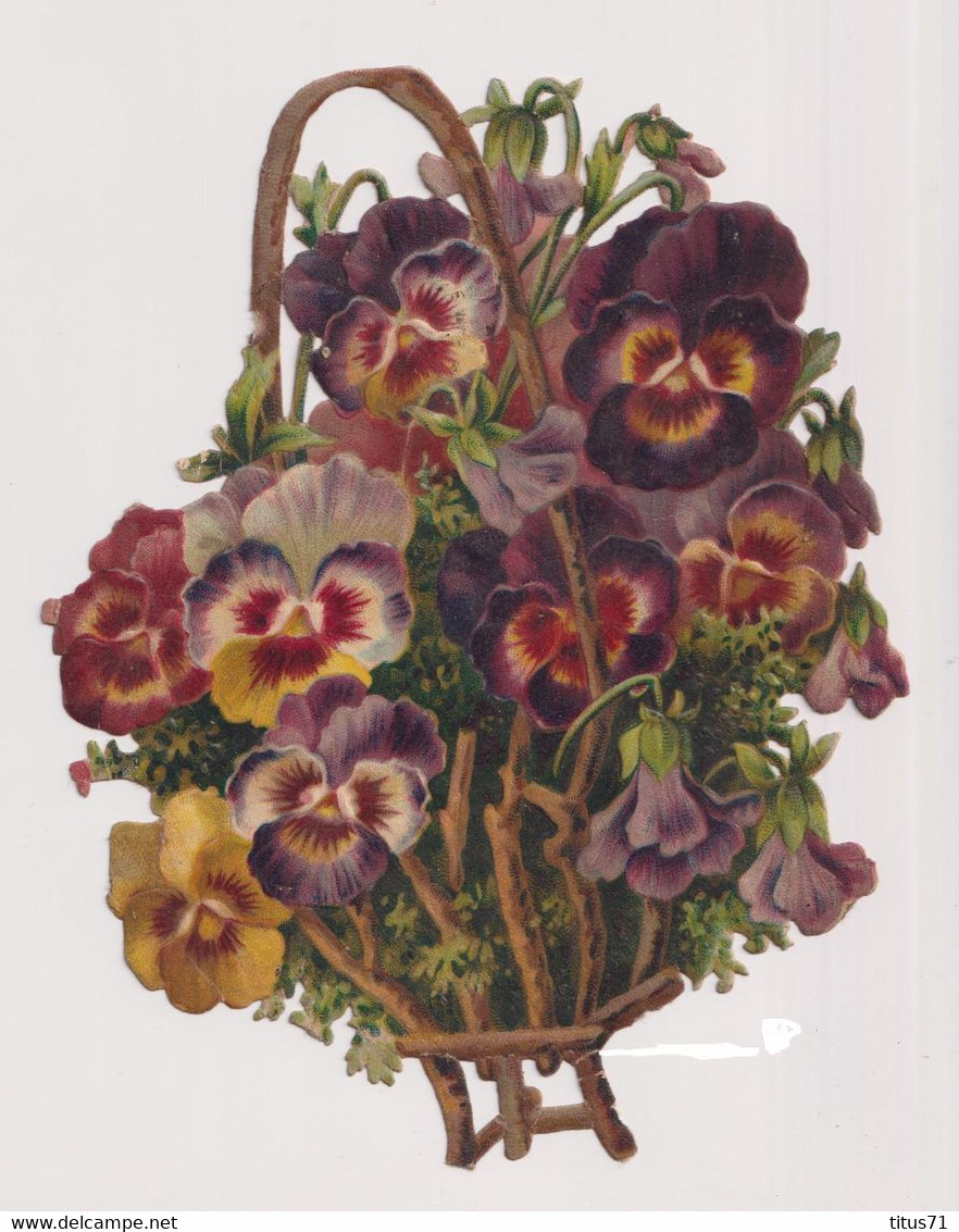 Découpi Chromo Panier D' Oeuillets - 12 X 16 Cm - Flowers