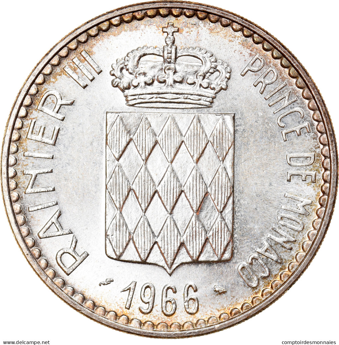 Monnaie, Monaco, Rainier III, 10 Francs, 1966, Paris, SPL, Argent, Gadoury:155 - 1960-2001 Nouveaux Francs