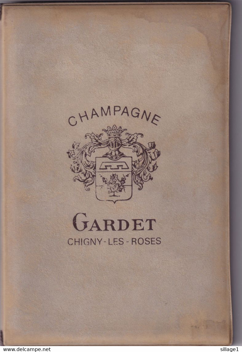 Chigny-Les-Roses (Marne 51) Champagne GARDET - Porte Menu Publicitaire - Champagne & Sparkling Wine
