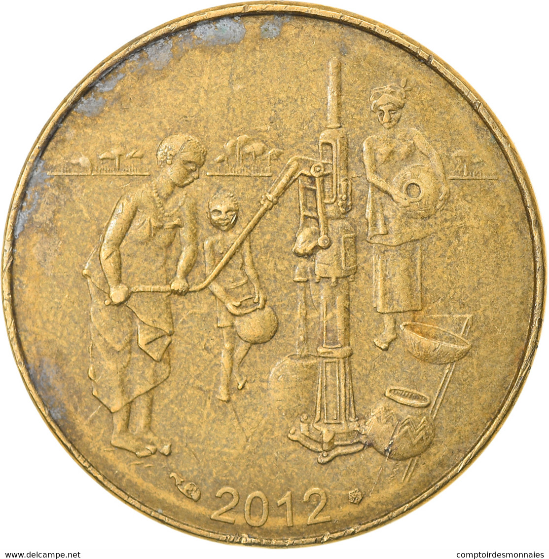 Monnaie, West African States, 10 Francs, 2012, TTB, Aluminum-Bronze, KM:10 - Côte-d'Ivoire