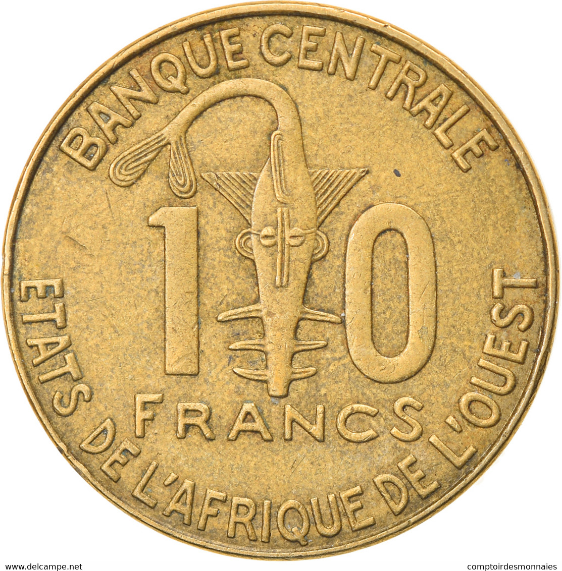 Monnaie, West African States, 10 Francs, 2012, TTB, Aluminum-Bronze, KM:10 - Costa D'Avorio