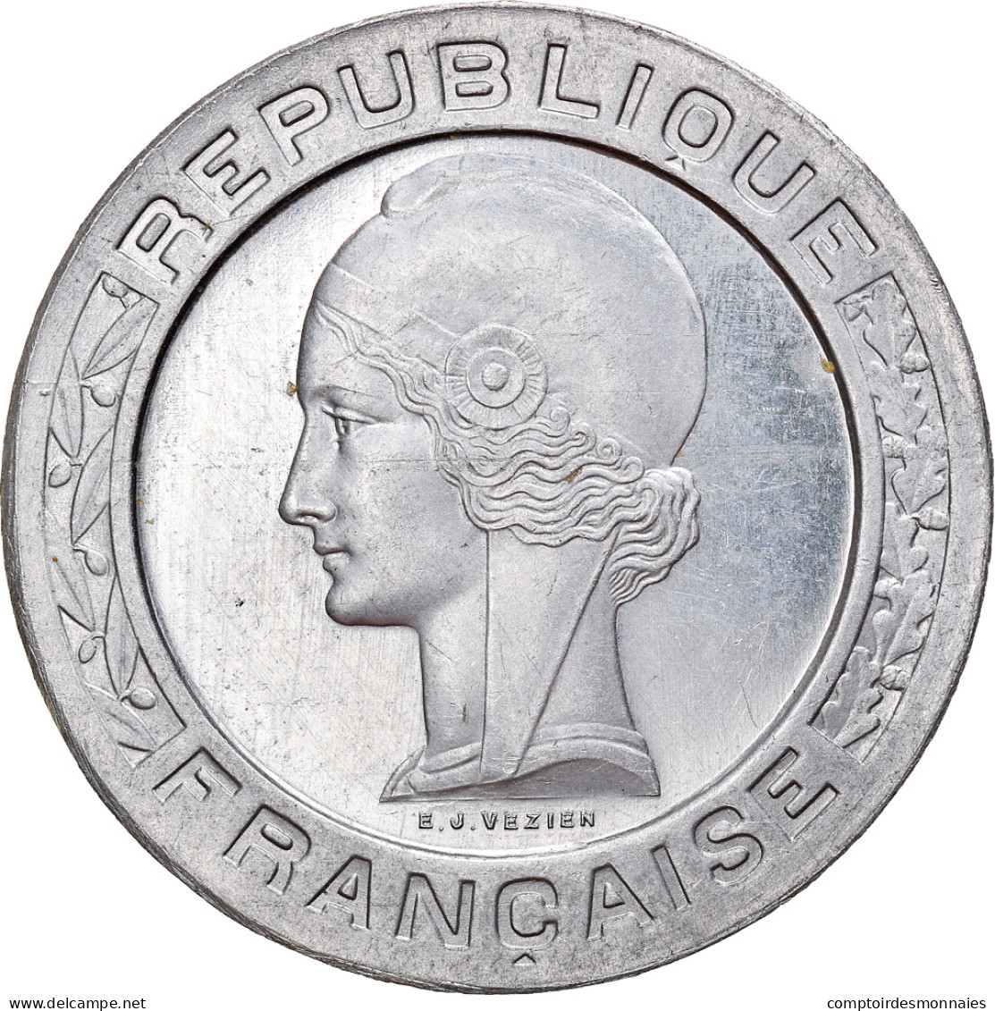 Monnaie, France, Concours De Vézien, 5 Francs, 1933, ESSAI, SPL, Aluminium - J. 5 Francs