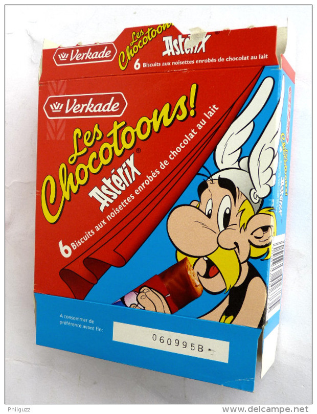 RARE EMBALLAGE BOITE DE GATEAUX CHOCOTOONS VERKADE ASTERIX 1994 - Objets Publicitaires