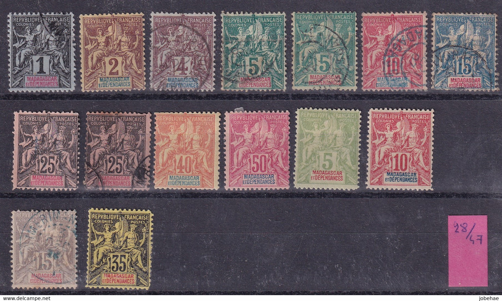 Madagascar Col Frncaise YT*+° 28-47 - Used Stamps