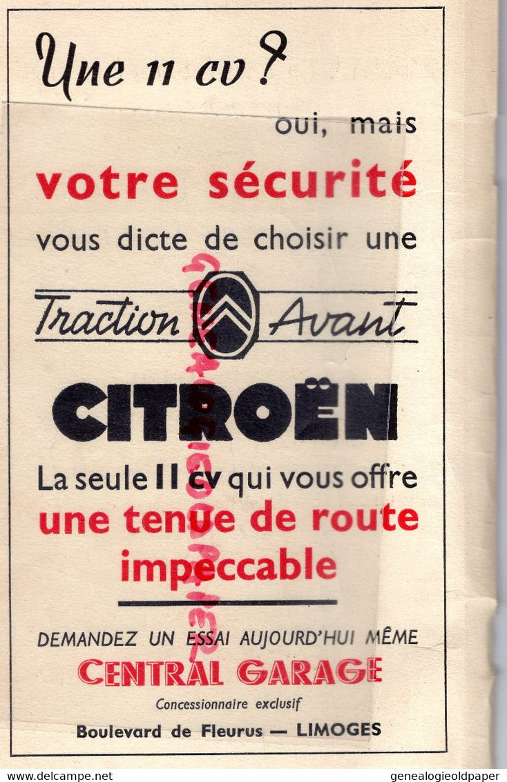 87- LIMOGES-TULLE-BRIVE-LOURDOUEIX-NIEUL-CIEUX-GUERET-GRAND BOURG- 2 RALLYE INTERNATIONAL LIMOUSIN-1955-AUTOMOBILE CLUB - Historical Documents