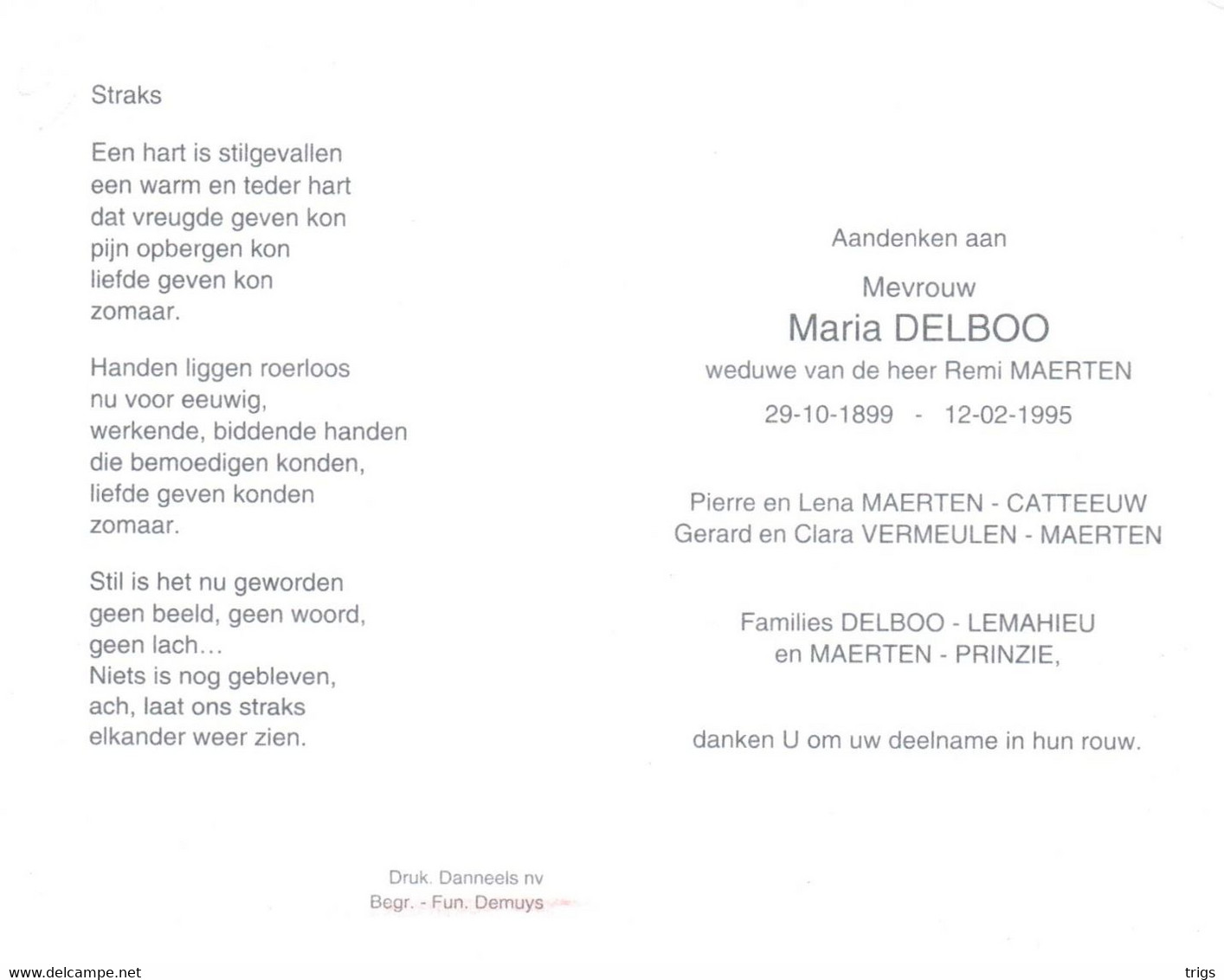 Maria Delboo (1899-1995) - Devotieprenten