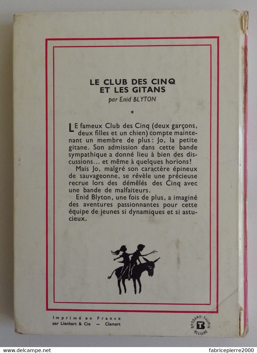 Enid BLYTON - Le Club Des Cinq Et Les Gitans Hachette 1960 Nouvelle Bibliothèque Rose N°56 Ill Jeanne Hives - Biblioteca Rosa