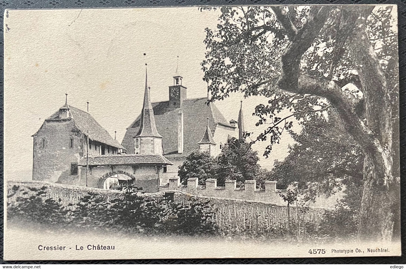 CRESSIER - LE CHÂTEAU 1907 - Cressier