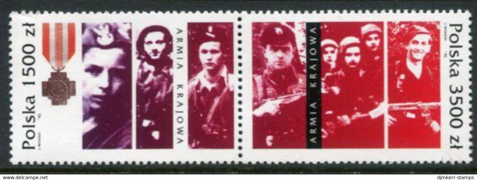 POLAND 1992 Underground Army  MNH / **.  Michel 3413-14 - Unused Stamps