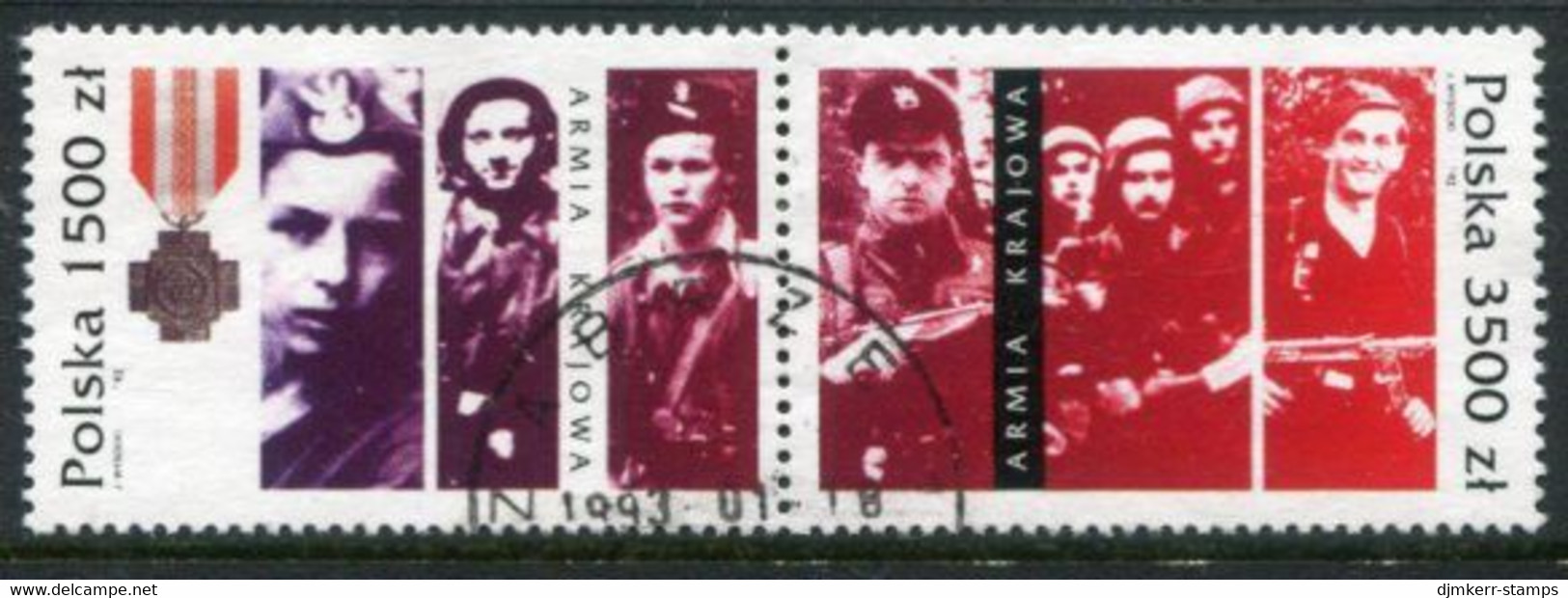 POLAND 1992 Underground Army Used.  Michel 3413-14 - Used Stamps