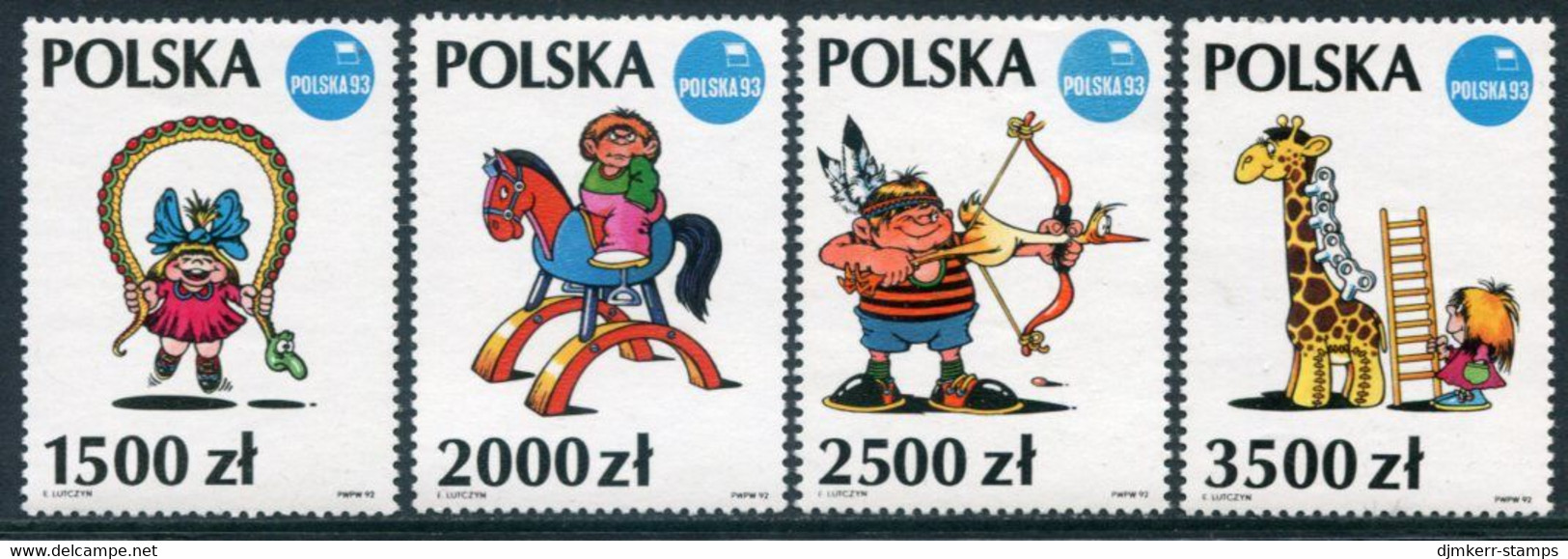 POLAND 1992 POLSKA Philatelic Exhibition; Cartoon Characters MNH / **.  Michel 3409-12 - Ongebruikt