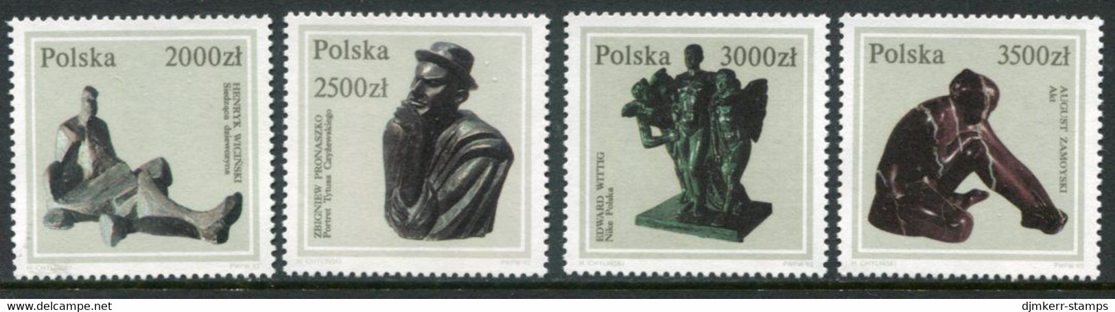 POLAND 1992 Sculptures MNH / **.  Michel 3401-04 - Ongebruikt