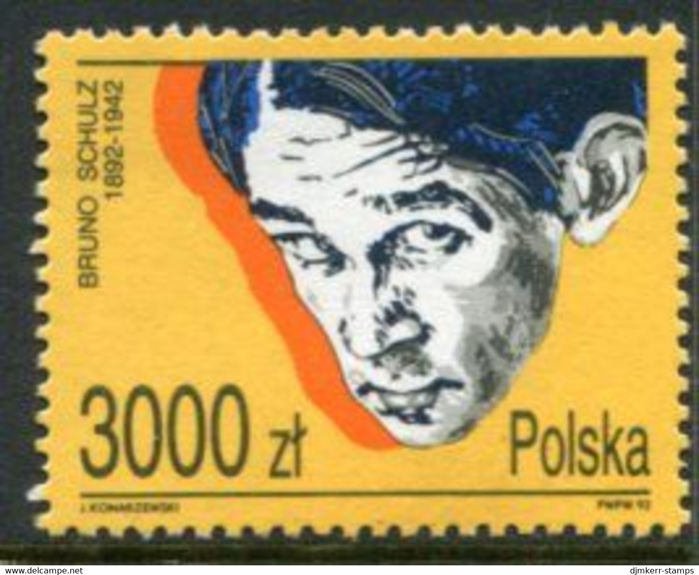 POLAND 1992 Bruno Schulz Centenary MNH / **.  Michel 3400 - Unused Stamps