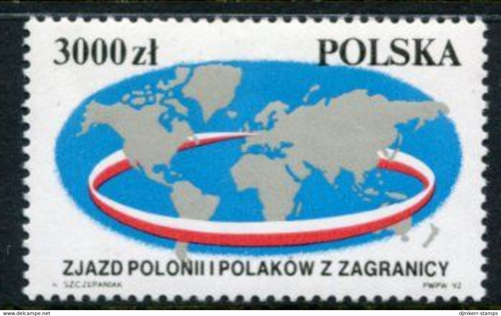 POLAND 1992 Poles Abroad MNH / **.  Michel 3397 - Unused Stamps