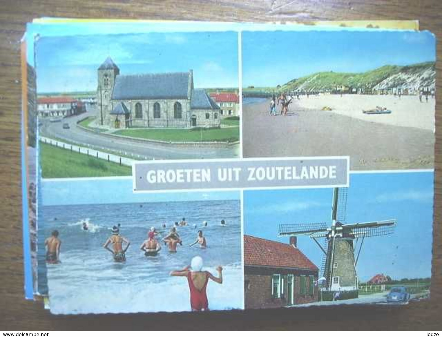 Nederland Holland Pays Bas Zoutelande Met Kerk, Molen En Zee - Zoutelande