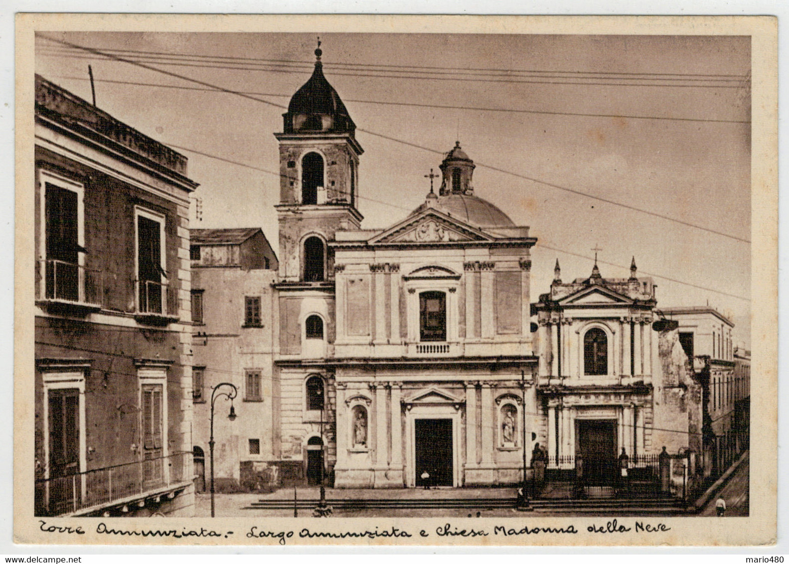 TORRE  ANNUNZIATA   LARGO  ANNUNZIATA  E  CHIESA  MADONNA  DELLA  NEVE        (NUOVA) - Torre Annunziata