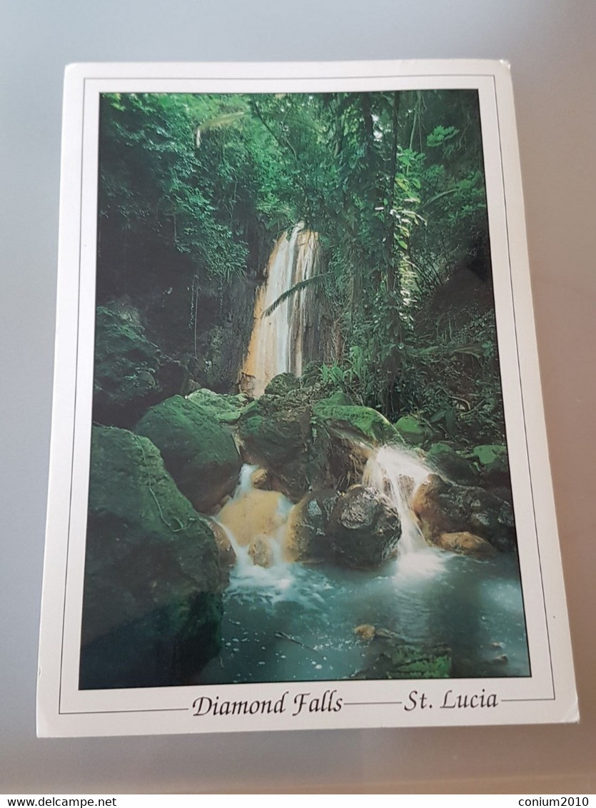 St.Lucia. Diamond Falls (gelaufen, 1996); #H48 - Sainte-Lucie