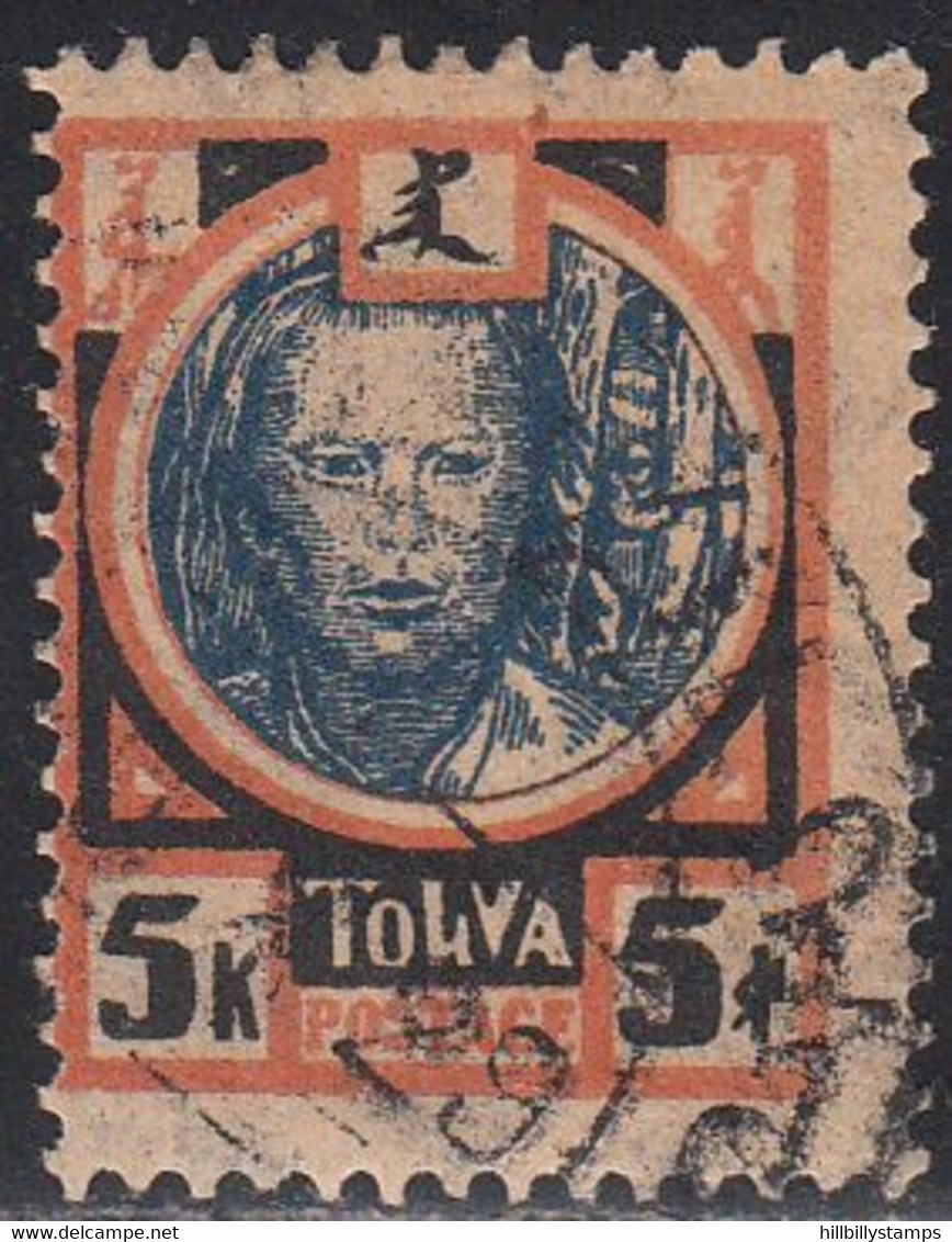 TANNU TUVA  SCOTT NO 19   USED   YEAR  1927 - Touva