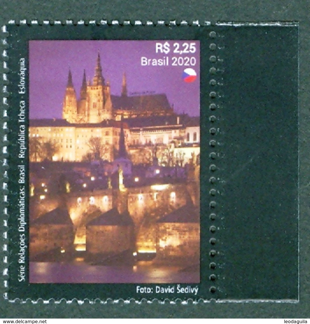 BRAZIL 2020 -  PRAGUE CASTLE - Czech Republic - 1v  Mint - Unused Stamps