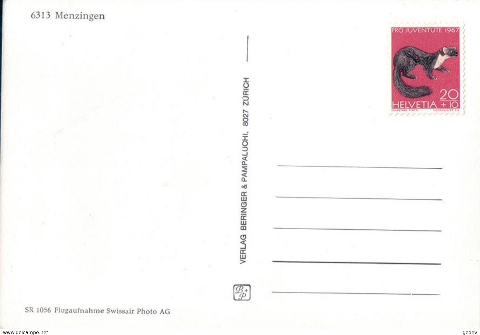 Menzingen ZG, Flugaufnahme (63137) 10x15 - Menzingen