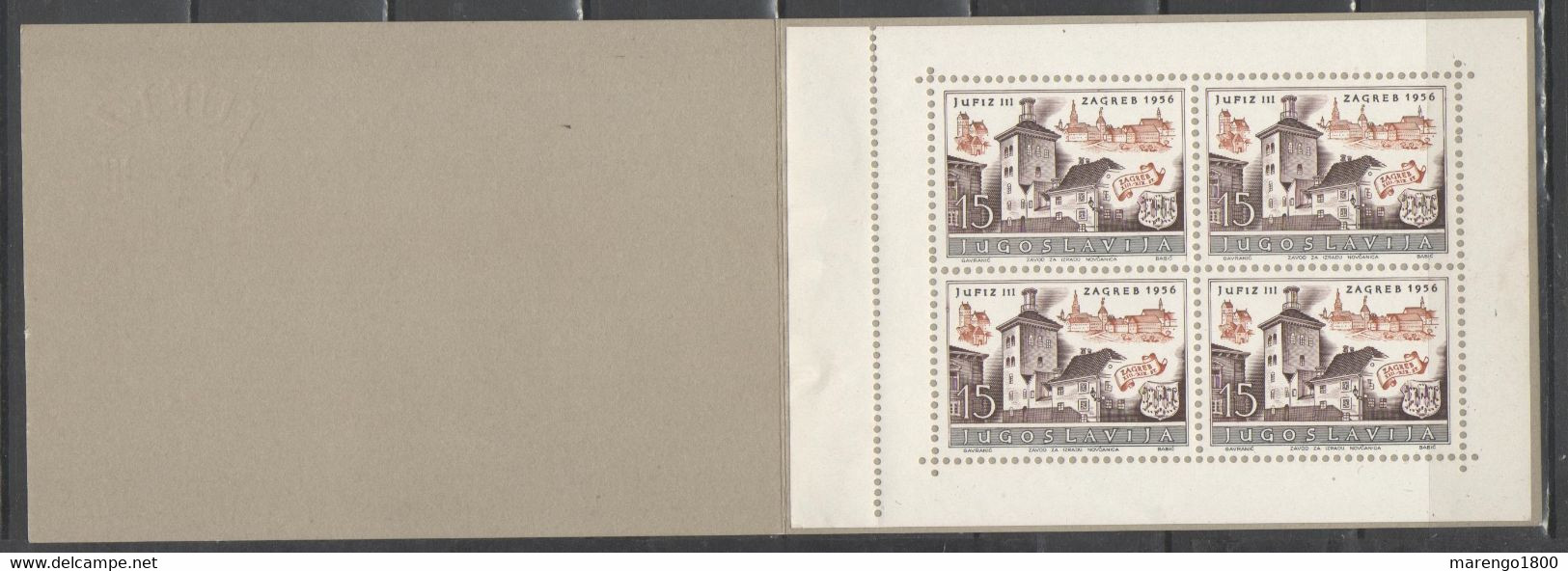 Jugoslavia 1956 - Jufiz Libretto            (g7797) - Postzegelboekjes