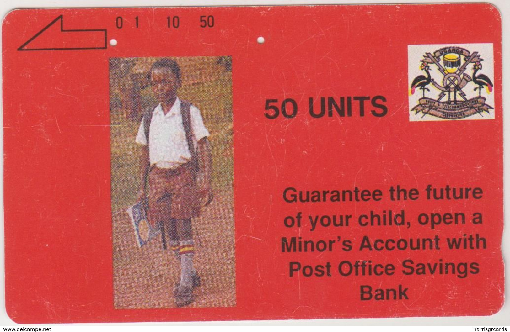 UGANDA (Tamura)- P. O. Savings Bank , 1992, First Issue 50 U, Used - Uganda