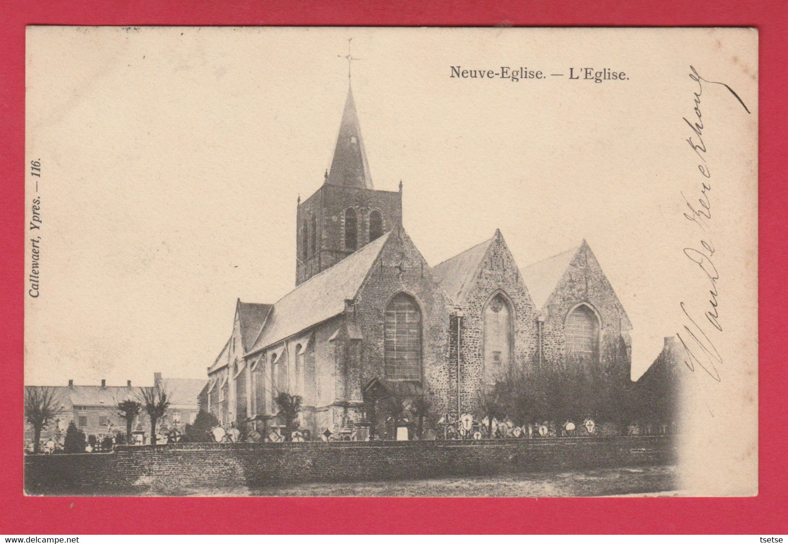 Nieuwkerke / Neuve-Eglise - De Kerk / L'Eglise - 1903 ( Verso Zien ) - Heuvelland